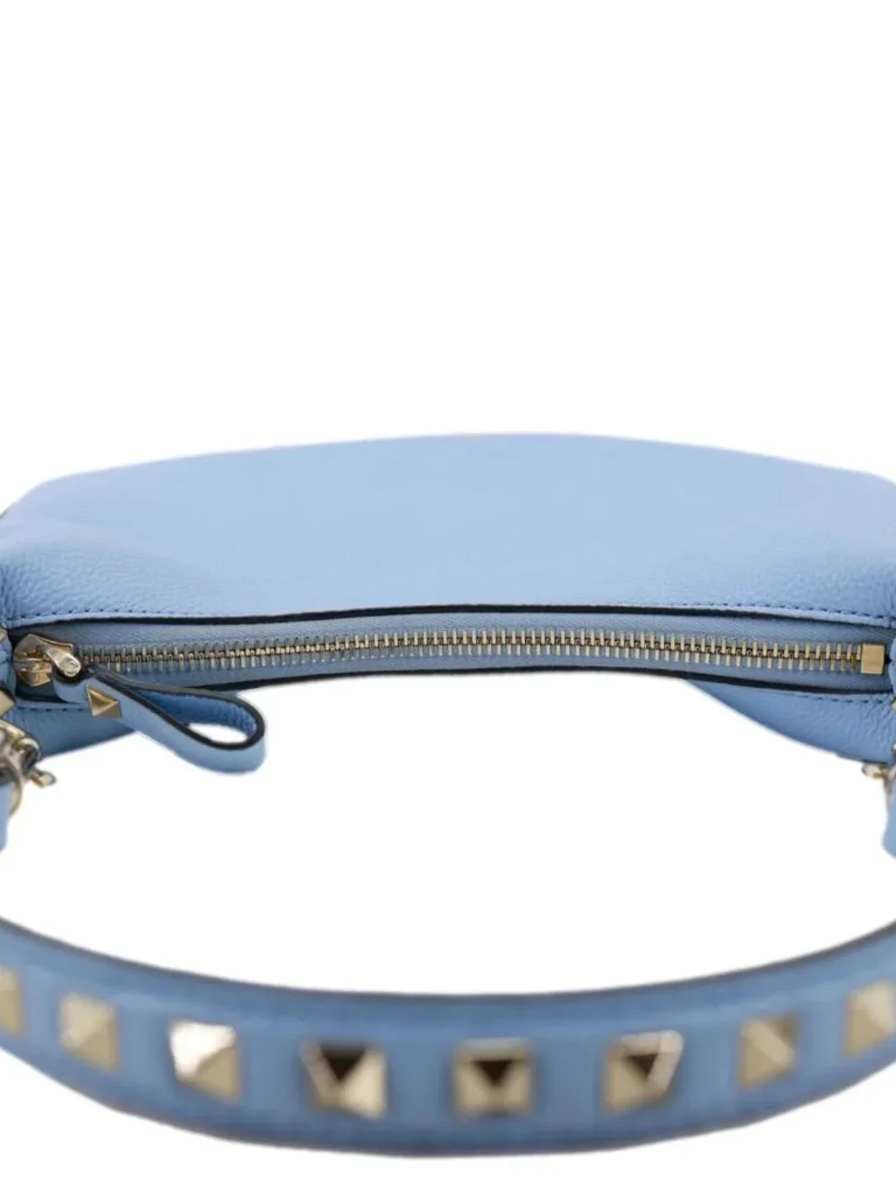 Valentino Garavani Rockstud Leather Hobo Bag Blue